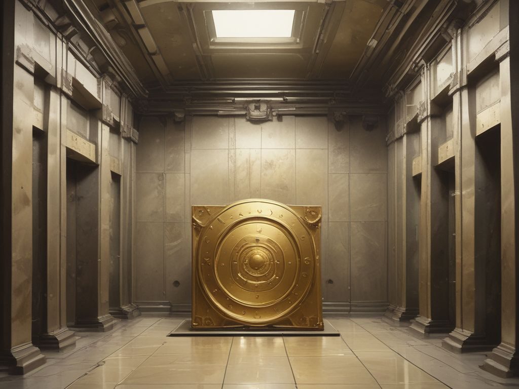  Central bank gold vault filled with gold bars, reflecting global gold purchases.
