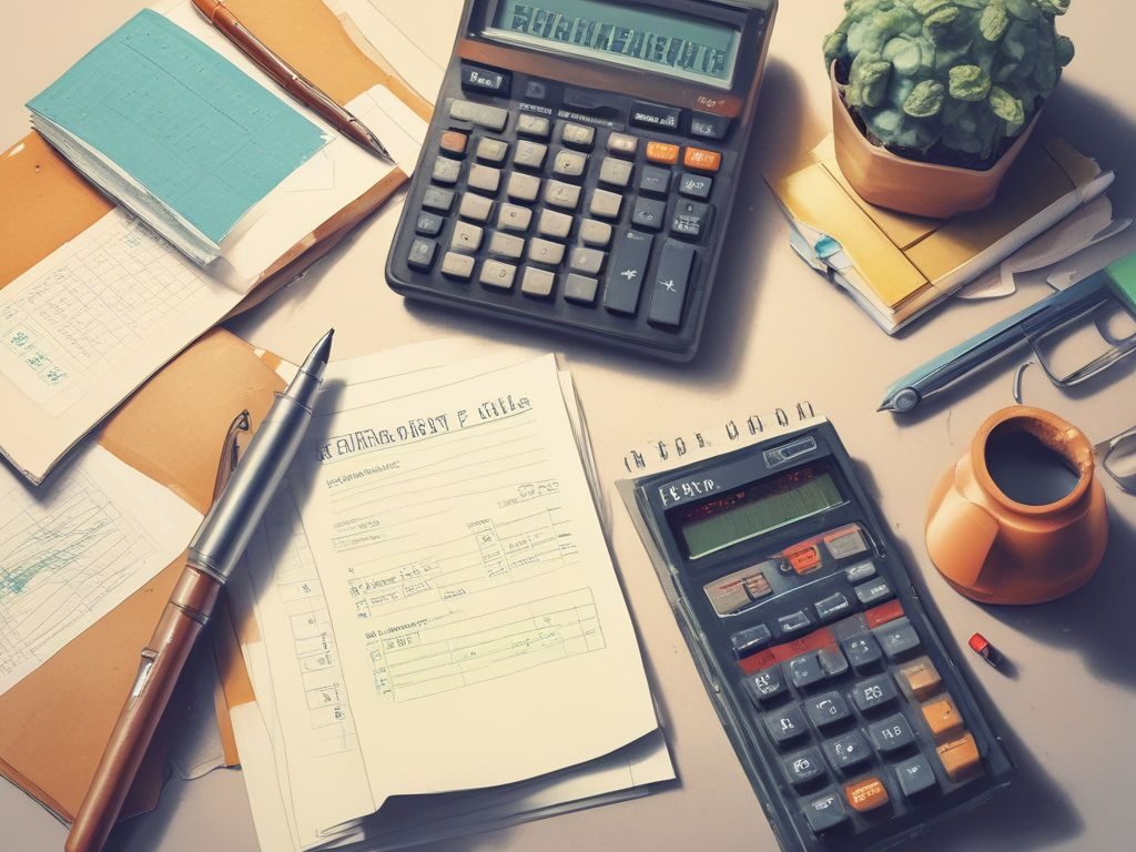 Retirement Planning Steps 2025 Planning retirement budget with calculator and calendar.