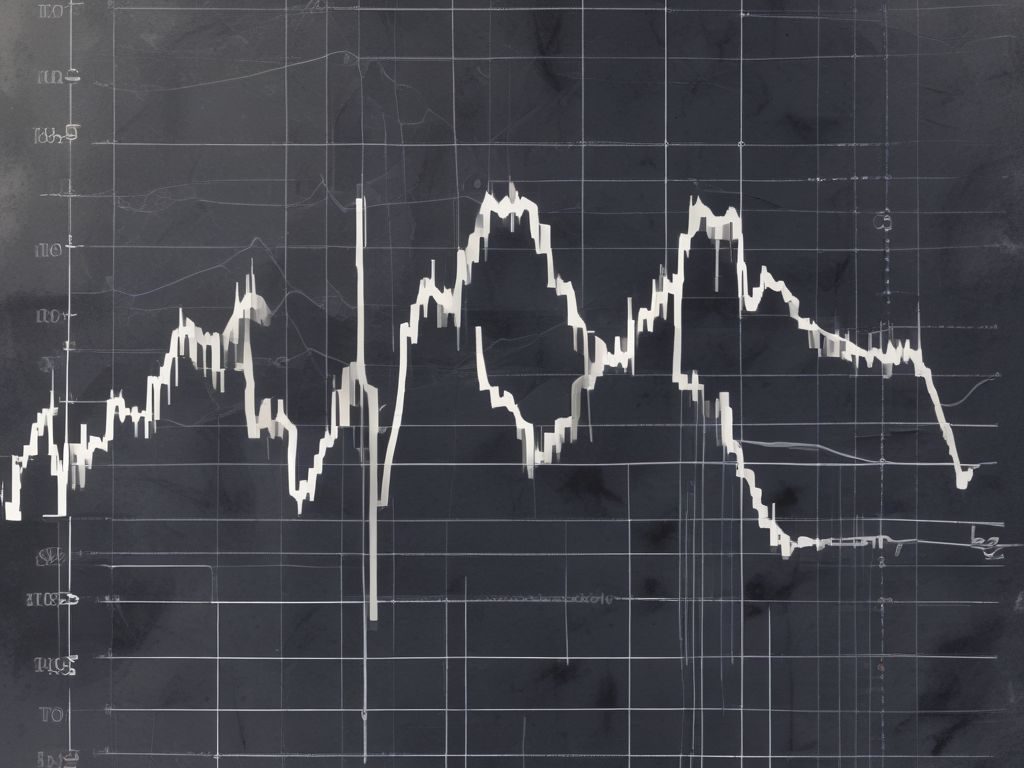Stock Shares Made Simple upward-trending stock chart with candlesticks in blue background