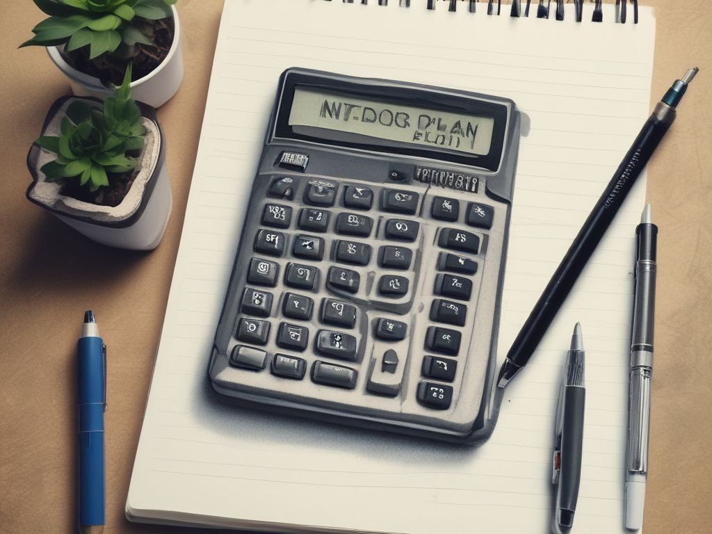 personal finance notebook with investment planning notes