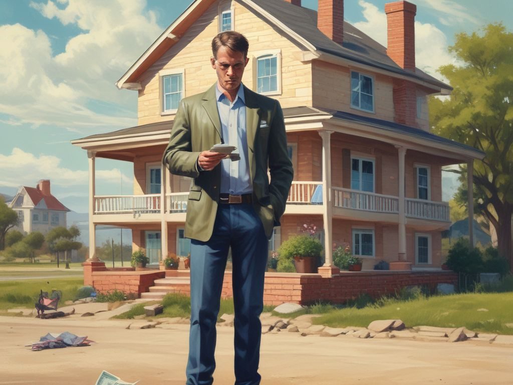 person holding cash while thinking about buying a house