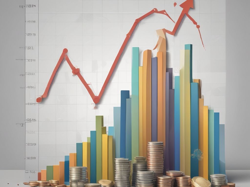 Small Business Financial Management Graph showing business financial growth and investments.