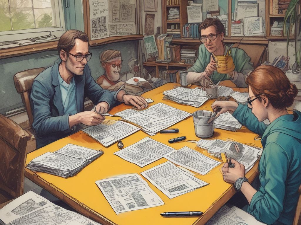 10 Essential Tips for Achieving Financial Success A person using a laptop to create a monthly budget with a spreadsheet and calculator on the desk.