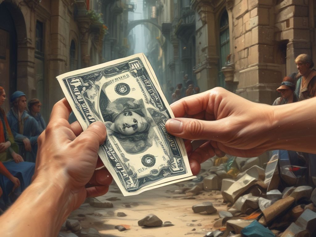 How to Save Money Quickly Hand placing a coin into a transparent piggy bank filled with cash, symbolizing saving money.