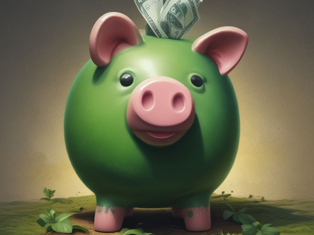 How to Build Credit from Scratch Piggy bank with a small green plant growing from it, symbolizing financial growth and credit building.